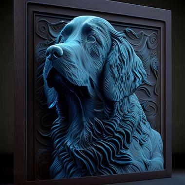 3D model Blue Picardy Spaniel dog (STL)